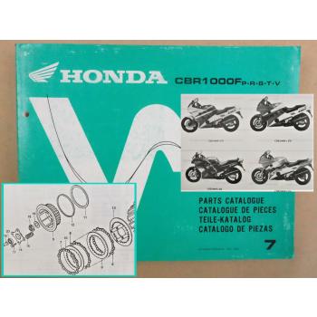 Honda CBR1000 F Parts Catalogue Ersatzteilkatalog 1996