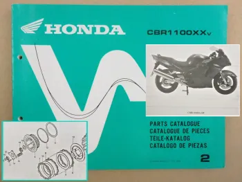 Honda CBR1100 XX Parts Catalogue Ersatzteilkatalog 1996