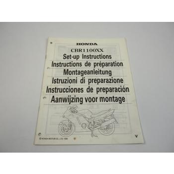 Honda CBR1100XX Montageanleitung Set up instructions