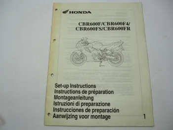 Honda CBR600 F F4 FS FR 150 Montageanleitung Set-up Instructions Aanwijzing voor montage