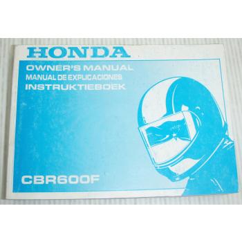 Honda CBR600F Instruktieboek Owners Manual Manual de Explicaciones 1989
