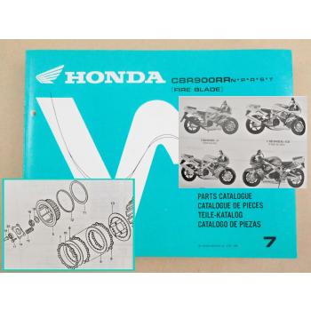 Honda CBR900 RR Fire Blade Parts Catalogue Ersatzteilkatalog 1995