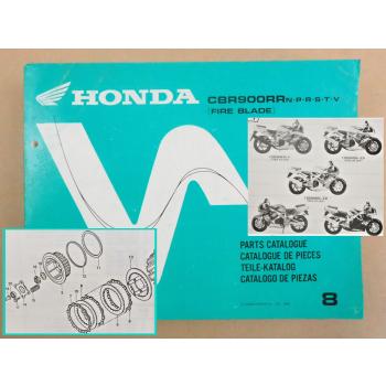 Honda CBR900 RR Fire Blade Parts Catalogue Ersatzteilkatalog 1996