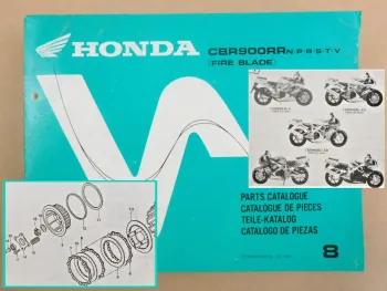 Honda CBR900 RR Fire Blade Parts Catalogue Ersatzteilkatalog 1996