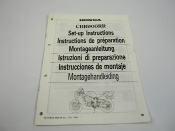 Honda CBR900RR Montageanleitung Set up instructions Instructions de preparation