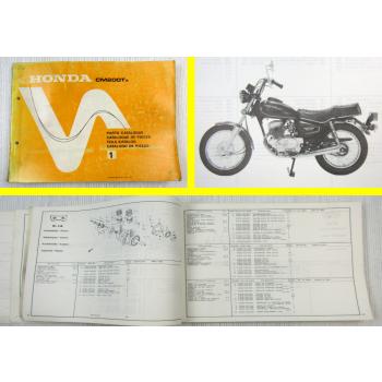 Honda CM200T A Parts Catalogue Ersatzteile Teilekatalog Catalogue de Pieces 1979