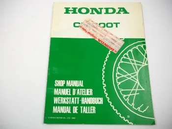 Honda CM200T Werkstatthandbuch Shop Manual Manual de Taller Nachtrag 1981
