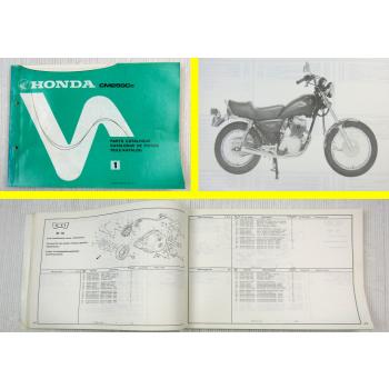 Honda CM250 Cc Parts Catalogue Ersatzteile Teilekatalog Catalogue de Pieces 1982