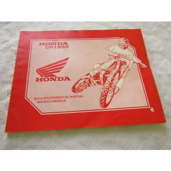 Honda CR125R Gelände Motorrad Motocross Instructieboekje Manual de Mantenimiento