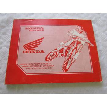 Honda CR125R Motorrad Motocross Maintenance Manual Wartungshandbuch von 1991