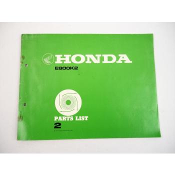Honda E800K2 Generator Ersatzteilliste Parts List 1977