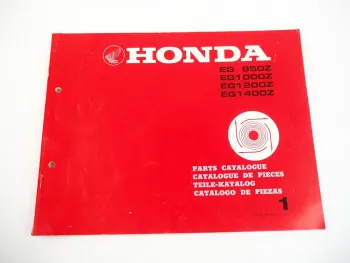 Honda EG 850Z 1000Z 1200Z 1400Z Generator Ersatzteilliste Parts List 1982 Nr. 1