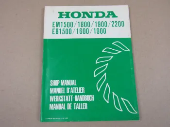 Honda EM EB 1500 1600 1800 1900 2200 Werkstatthandbuch 1982 Reparaturanleitung
