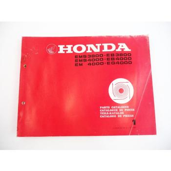 Honda EMS EB 3800 4000 EM4000 EG4000 Generator Ersatzteilliste Parts List 1982