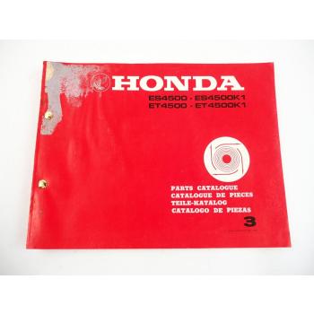 Honda ES ET 4500 K1 Generator Ersatzteilliste Parts List 1980 Nr. 3
