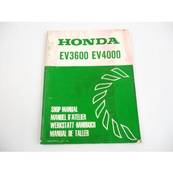 Honda EV3600 EV4000 Generator Werkstatthandbuch Reparaturanleitung 1982