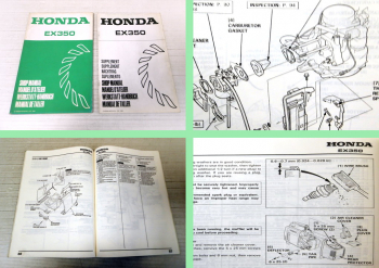 Honda EX350 Stromgenerator Werkstatthandbuc 1988 - 1995 mit Motor GE35 Reparatur