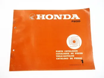 Honda F200 Tiller Motorhacke Ersatzteilliste Parts List 1980
