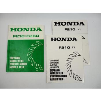 Honda F210 F260 Werkstatthandbuch Reparaturanleitung1984 + Nachtrag 1990/92