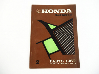 Honda F28 Tiller Einachsschlepper Ersatzteilliste Parts List 1971