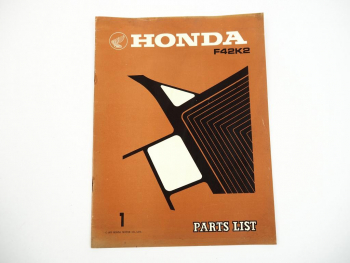 Honda F42K2 Tiller Einachsschlepper Ersatzteilliste Parts List 1975