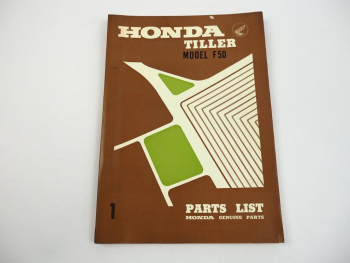 Honda F50 Tiller Einachsschlepper Ersatzteilliste Parts List 1967 Nr.1