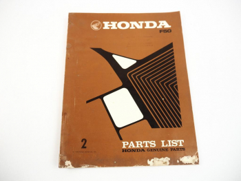 Honda F50 Tiller Einachsschlepper Ersatzteilliste Parts List 1976