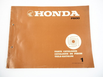 Honda F600 Tiller Einachsschlepper Ersatzteilliste Parts List 1977