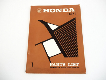 Honda F80K1 Einachsschlepper Ersatzteilliste Parts List 1972