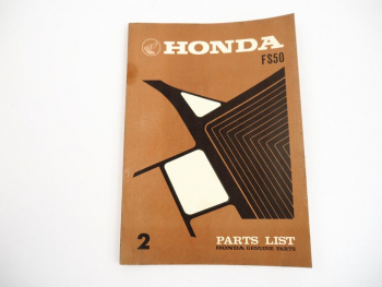 Honda FS50 Motorfräse Ersatzteilliste Parts List 1971