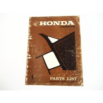 Honda FS50K2 Motorfräse Ersatzteilliste Parts List 1975