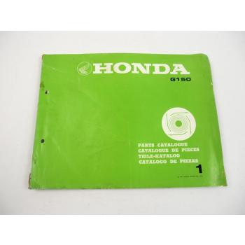 Honda G150 Motor Engine Ersatzteilliste Parts List 1977