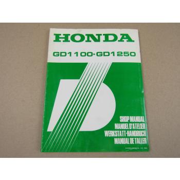 Honda GD1100 GD1250 Diesel Motor Werkstatthandbuch 1989 Reparaturanleitung