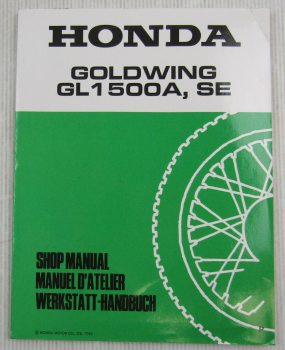 Honda GL1500 A/SE p Goldwing Werkstatthandbuch 1993 Ergänzung Reparaturanleitung