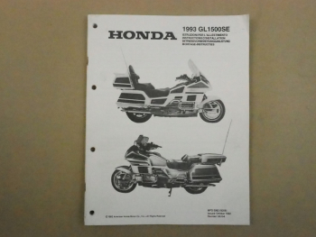 Honda GL1500SE Betriebsvorbereitungsanleitung Montage-Instruction 1993