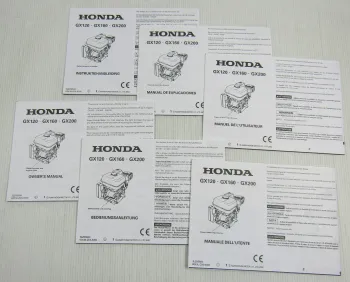 Honda GX 120 160 200 Motor Bedienungsanleitung Owners Manual Instrukrtiehandleid
