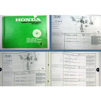 Honda GX 390 K1 Motor General Purpose Engine Ersatzteilliste Parts Catalog 1990