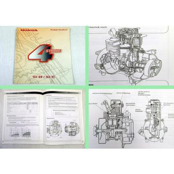 Honda GX22 GX31 Motor 4Stroke Produkt Handbuch Wartung Einbau 1997