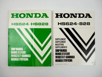 Honda HS624 HS828 Werkstatthandbuch Reparaturanleitung 1990 + Ergänzung 1992