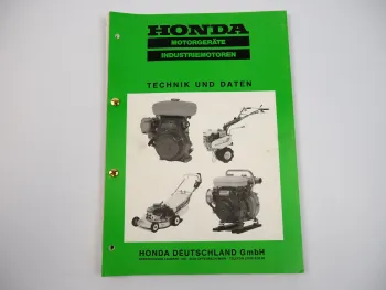 Honda Motorgeräte Industriemotoren Technik und Daten
