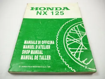 Honda NX 125 Shop Repair Manual 1989 Manuel d´atelier de Taller di Officina
