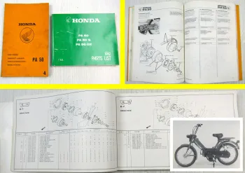 HONDA PA50 Werkstatthandbuch shop manual Werkplaatshandboek Parts List