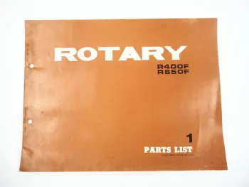 Honda R400F R650F Rotary Ersatzteilliste Parts List 1977