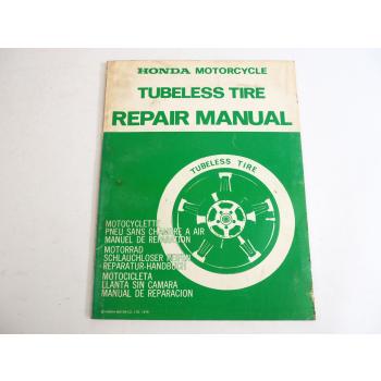 Honda Schlauchloser Reifen Reparaturhandbuch 1979 Tubeless Tire Repair Manual