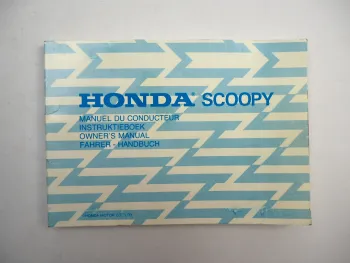 Honda SH 50 80 Scoopy Betriebsanleitung Manuel du conducteur Owners Manual