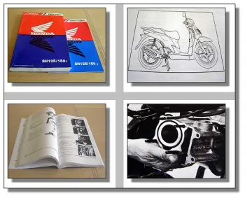 Honda SH125 SH150 /1 SH150/3 JF09 Werkstatthandbuch 2001-2002 Reparaturanleitung