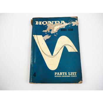 Honda SS50 SS50M Parts List Ersatzteilliste Ersatzteilkatalog Super Sport 1968