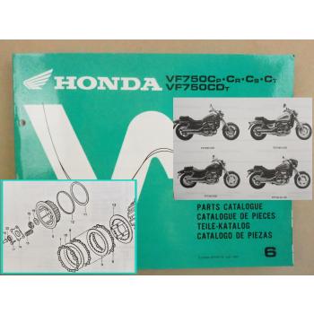 Honda VF750 C CDF Parts Catalogue Ersatzteilkatalog 1995