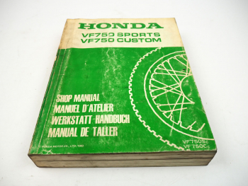 Honda VF750 S C Sports Custom Werkstatthandbuch 1982 Shop Manual de Taller