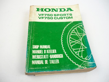 Honda VF750 Sports Custom Werkstatthandbuch 1982 Reparaturanleitung